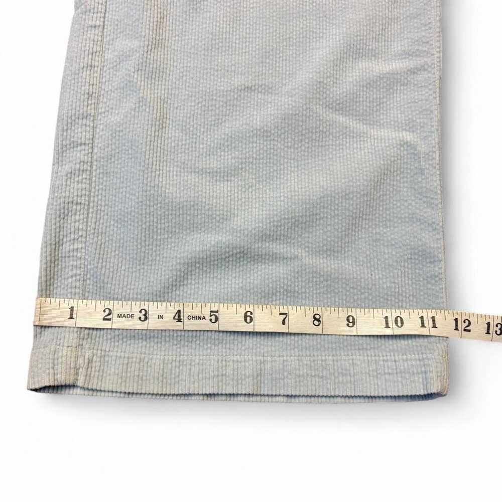 American Eagle Wide Leg Trouser Pants Womens 4 Light Blue Corduroy Baggy - Picture 6 of 13